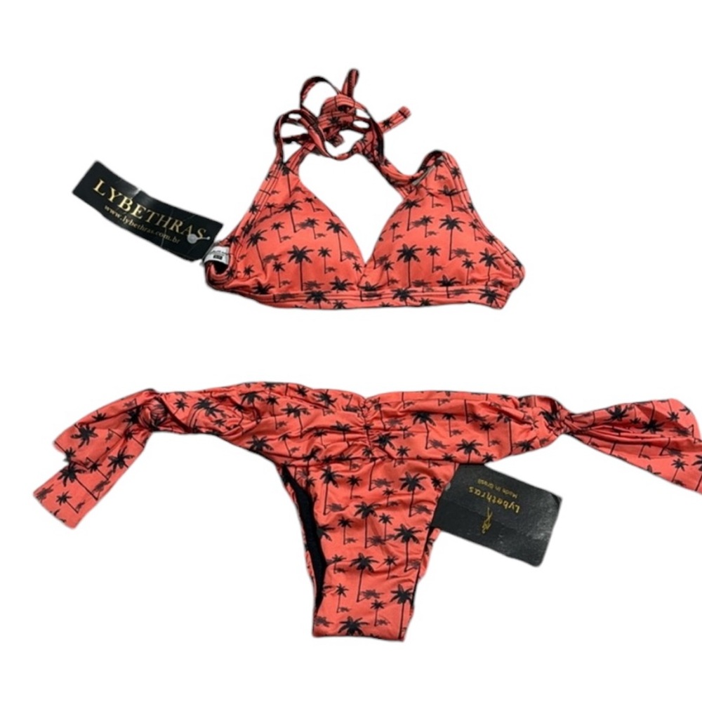 Lybethras Orange Coconut Tree Bikini
